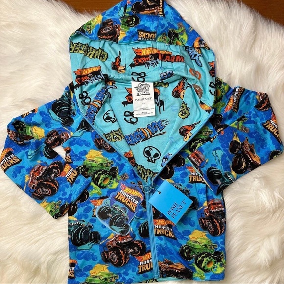 Posh Peanut Jackets & Coats Posh Peanut Hot Wheels Monster Truck